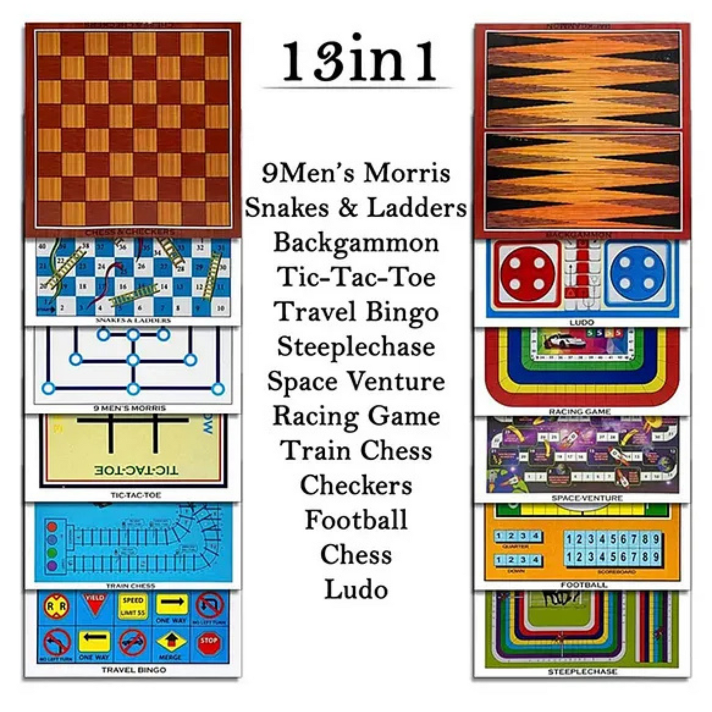 13 in 1 Family Board Game Set