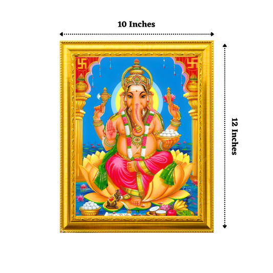 Ganesha 10x12 Inches Glassy Finish Photo Frame