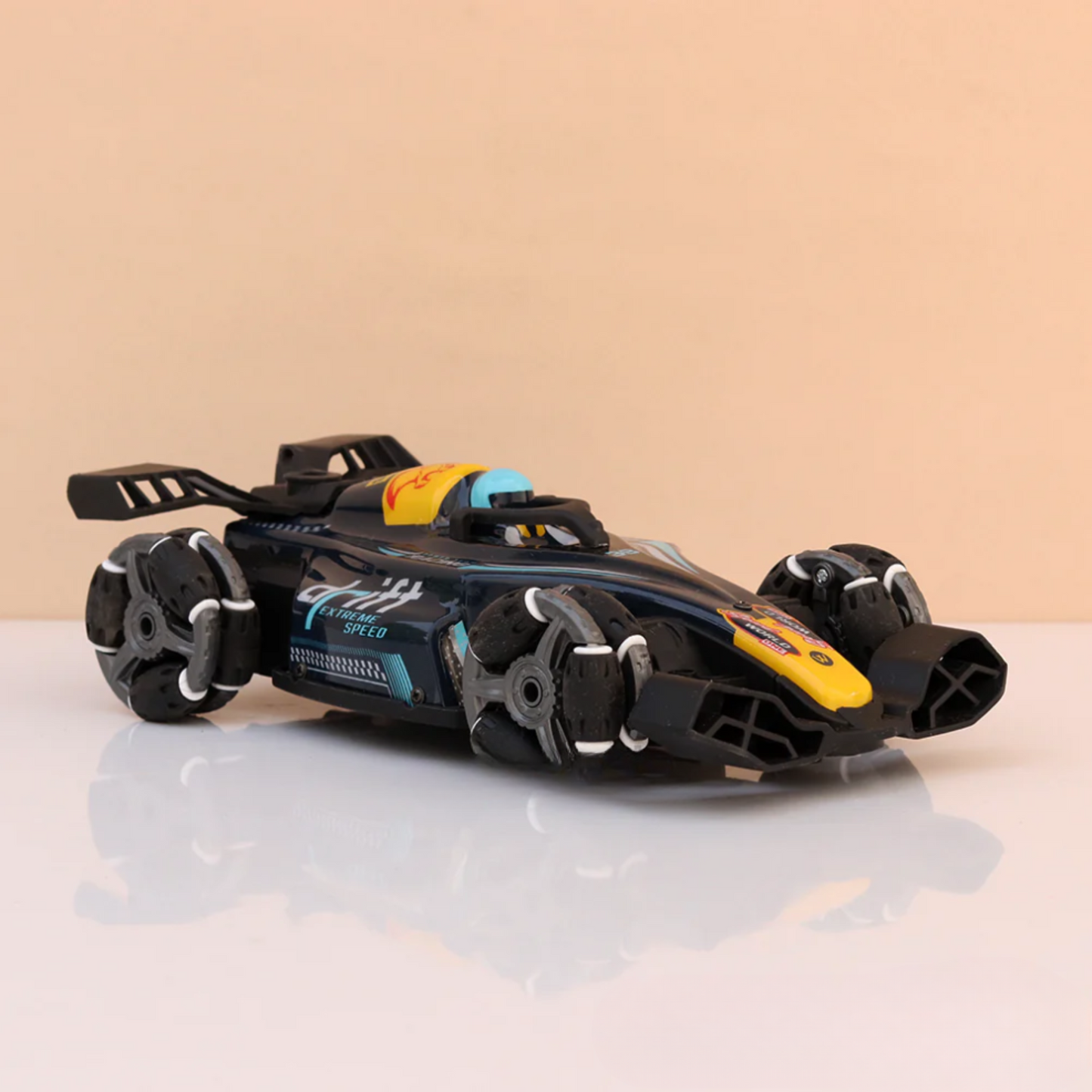 2-in-1 Gesture & Remote Control Drift Racing Car – 360° Spins, Lights, Music & Spray Effect for Kids