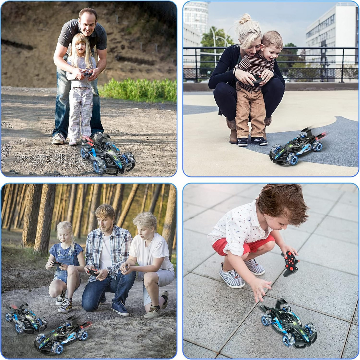 2-in-1 Gesture & Remote Control Drift Racing Car – 360° Spins, Lights, Music & Spray Effect for Kids