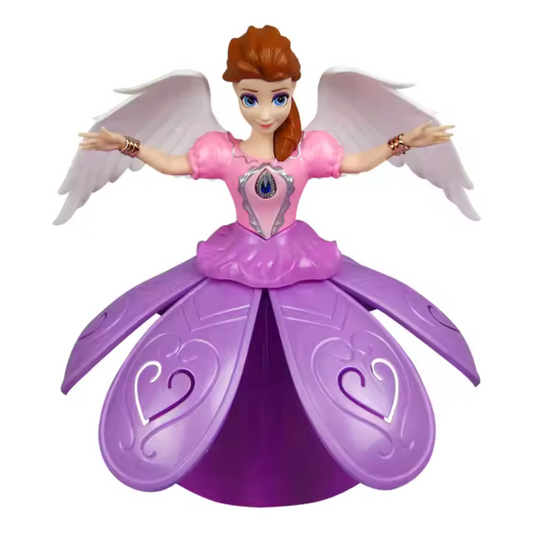 360° Spinning Musical Dancing Angel Princess Doll with LED Lights