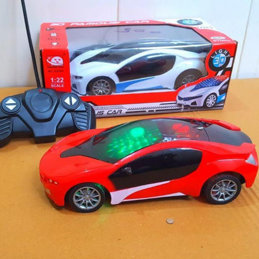 3D Rechargeable Remote Control Sports Car Toy with LED Lights