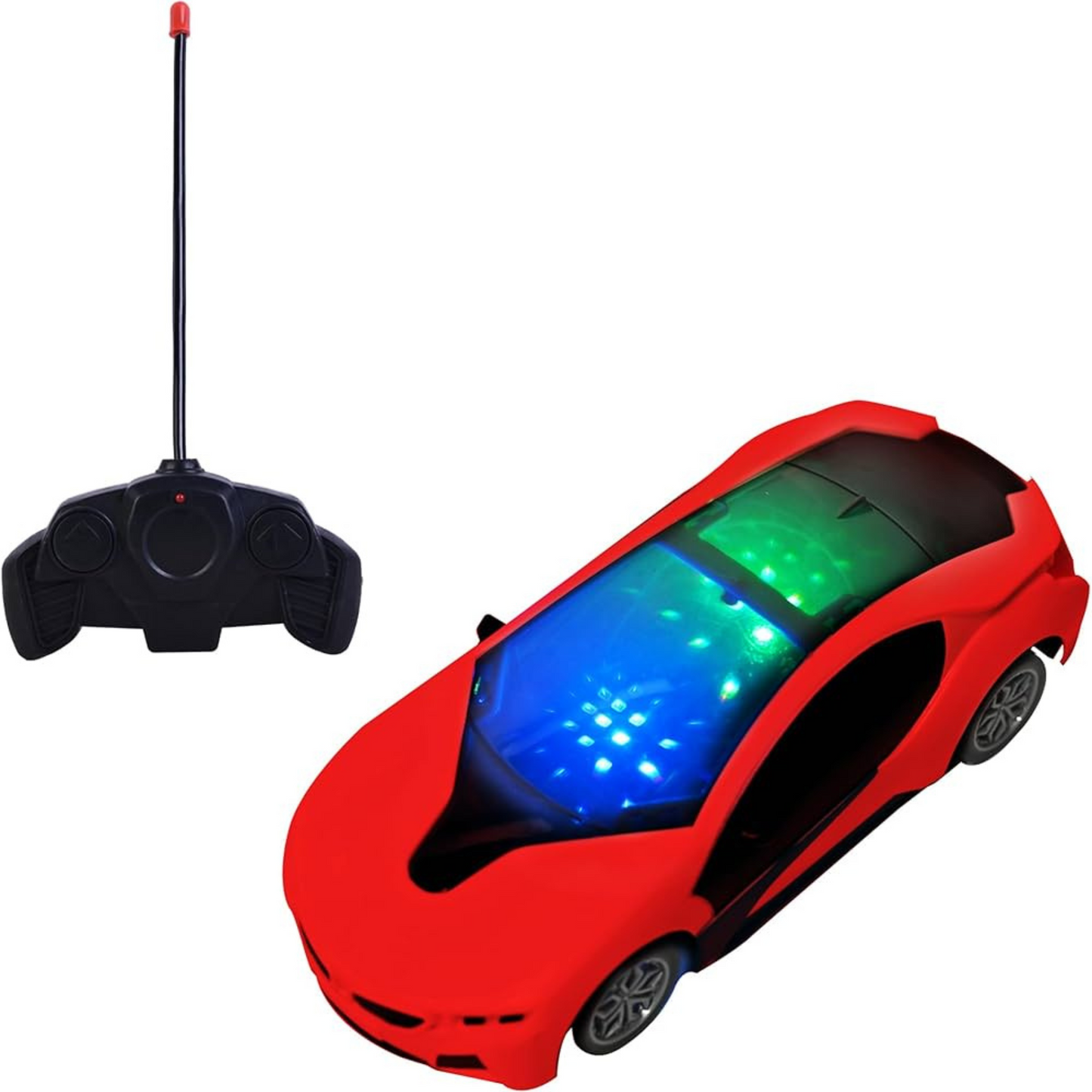 3D Rechargeable Remote Control Sports Car Toy with LED Lights