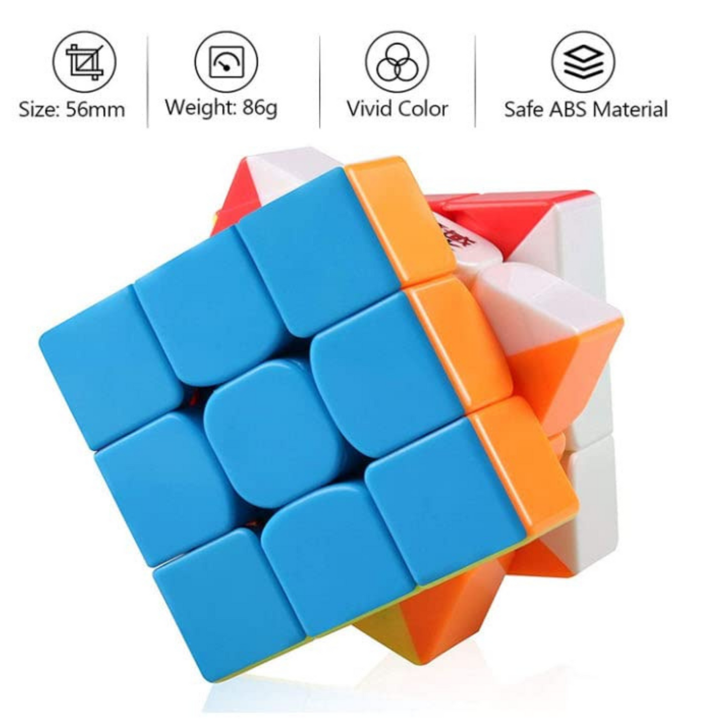 3x3 Speed Cube Puzzle – Smooth & Fast Rubik’s Cube for Kids & Adults - Pack of 2