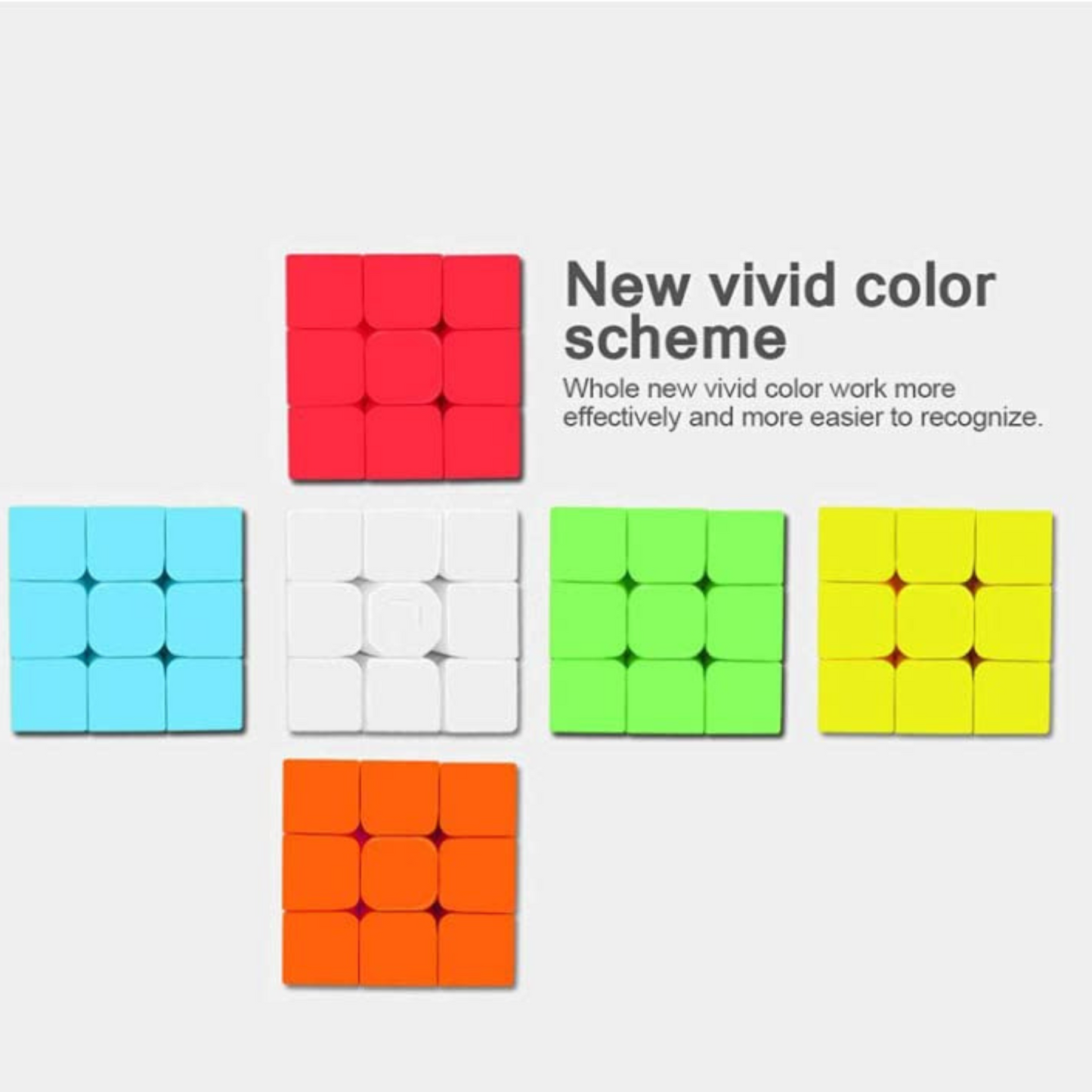 3x3 Speed Cube Puzzle – Smooth & Fast Rubik’s Cube for Kids & Adults - Pack of 2