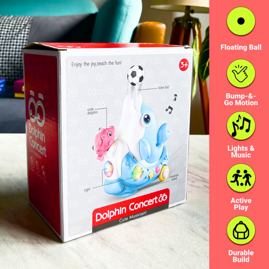 Blowing Ball Dolphin Toy for Kids