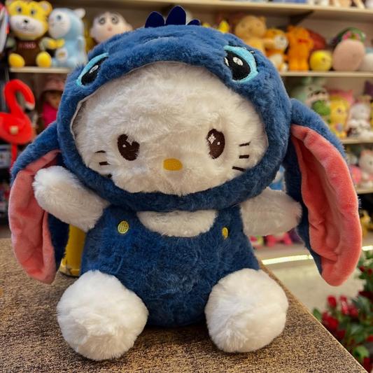 Cute Hello Kitty in Dinosaur Costume Plush Toy – Soft Cuddly Toy for Kids & Girls
