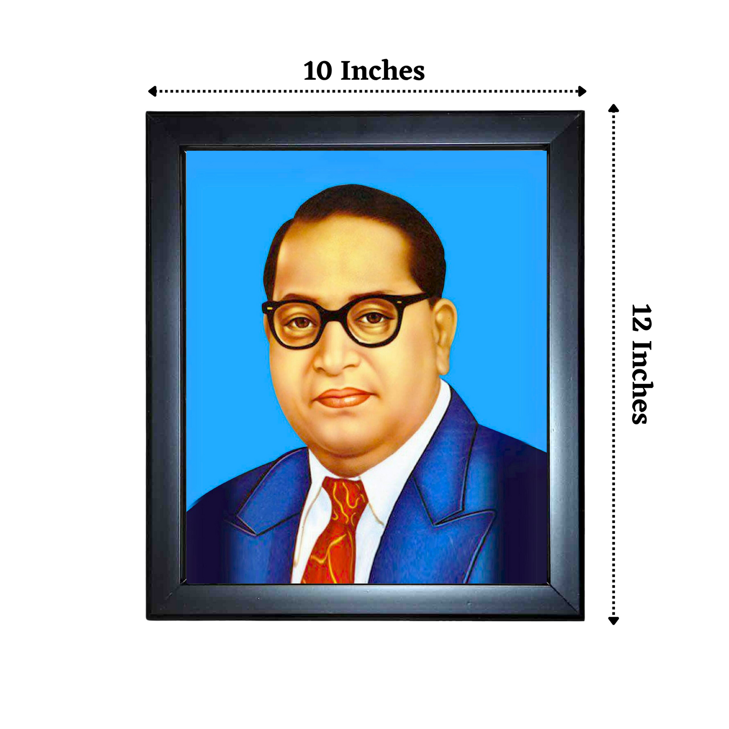 "Dr.B.R.Ambedkar" 10x12 Inches Glassy Finish Photo Frame – Iconic Wall Decor for Home & Office