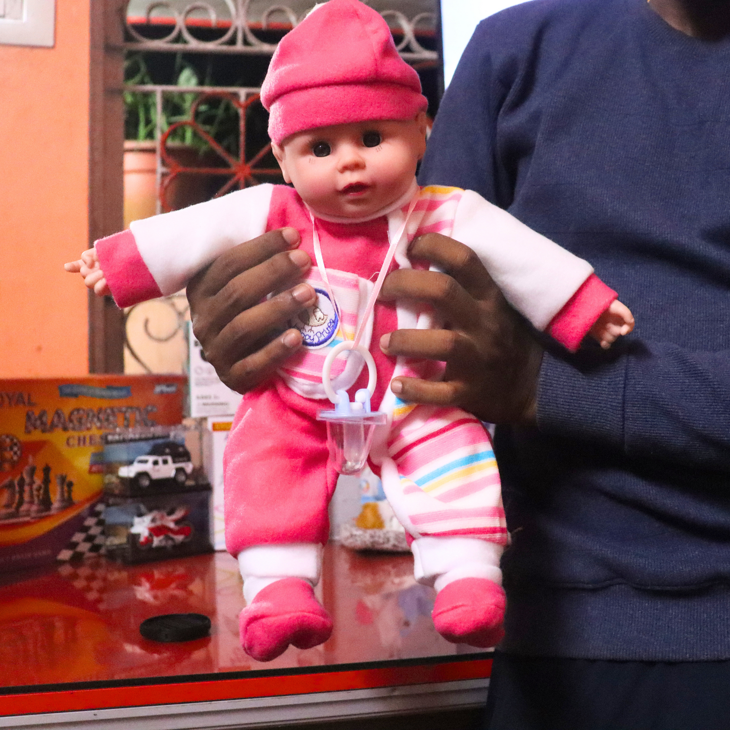 Lifelike Baby Doll with Music & Pacifier