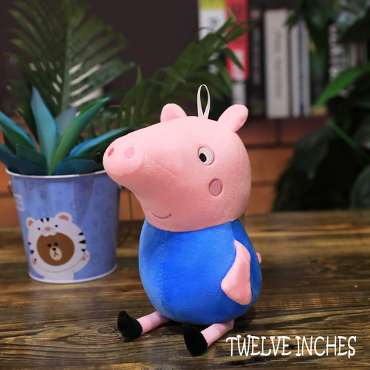 George Pig Plush Toy – Soft & Cuddly Cartoon Stuffed Doll for Kids