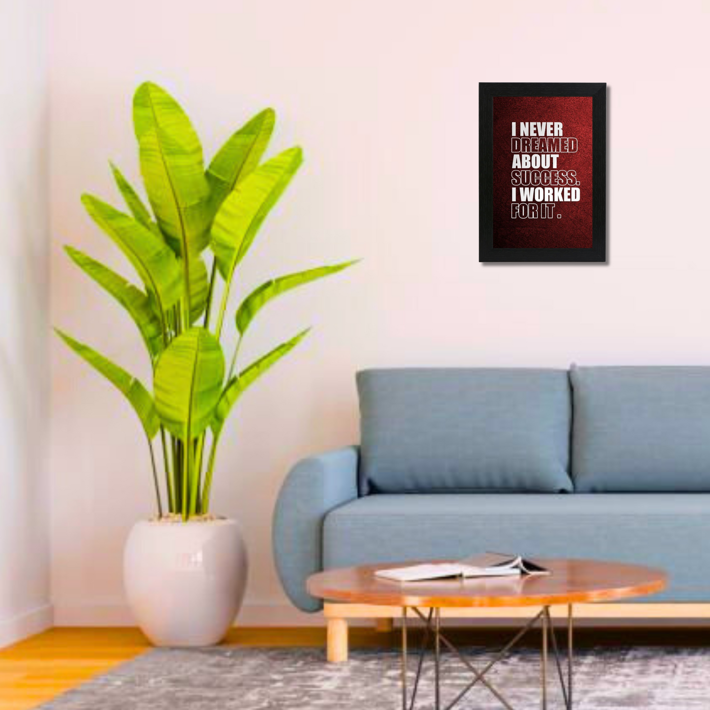 "I Never Dreamed about Success. I Worked for It" 8X12 Inches Matte Finish Inspirational Quote Photo Frame