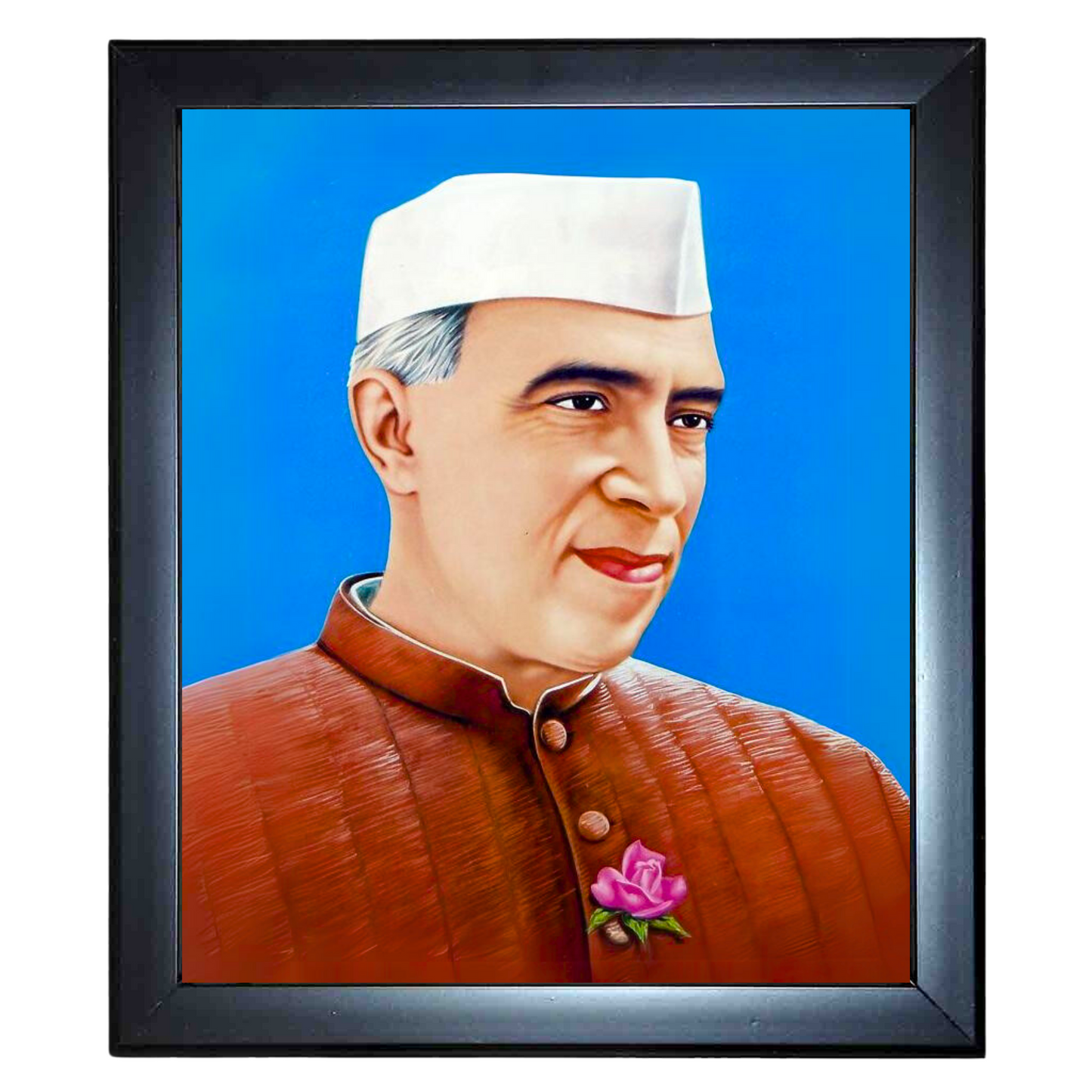 "Jawaharlal Nehru" 10x12 Inches Glassy Finish Photo Frame – Iconic Wall Decor for Home & Office