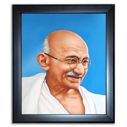 "Mahatma Gandhi" 10x12 Inches Glassy Finish Photo Frame – Iconic Wall Decor for Home & Office