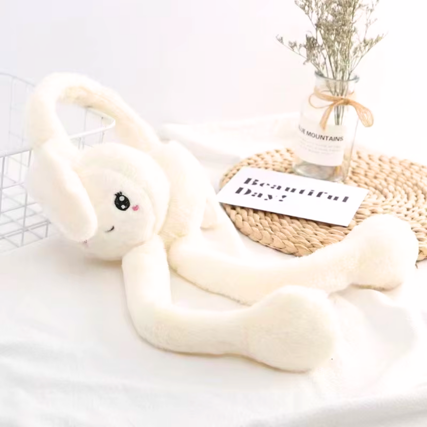 Premium Cute Bunny Earmuffs with Plush Moving Ears