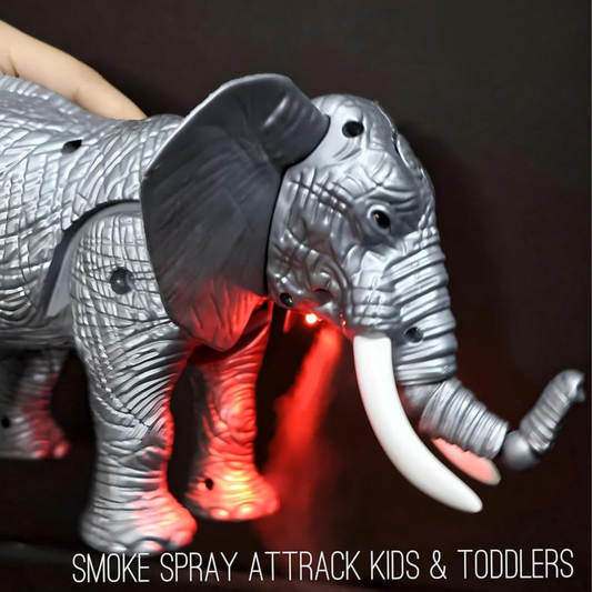 Realistic Spray Elephant Toy with Lights & Sound