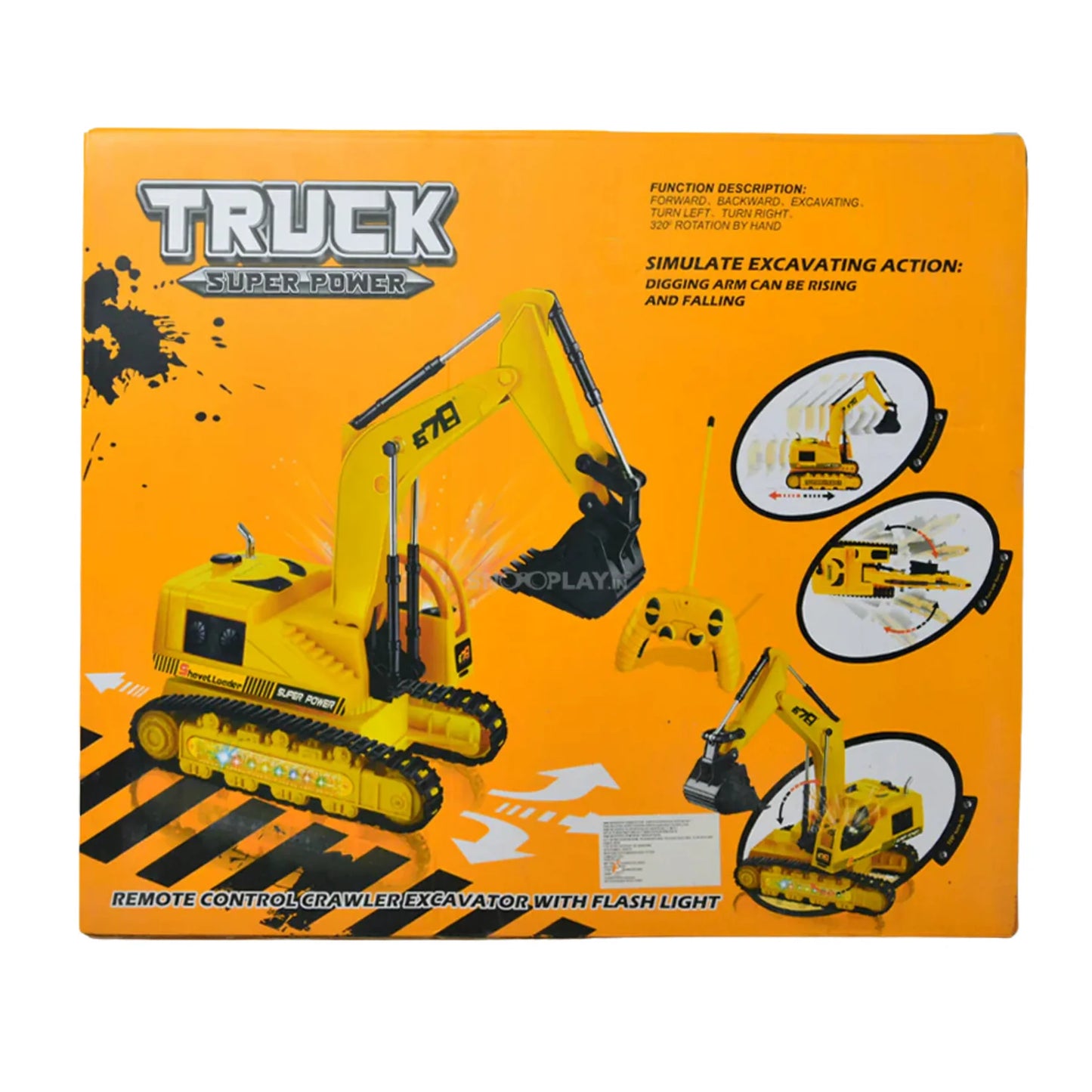 5-Channel Remote Control Excavator Truck Toy - Rechargeable