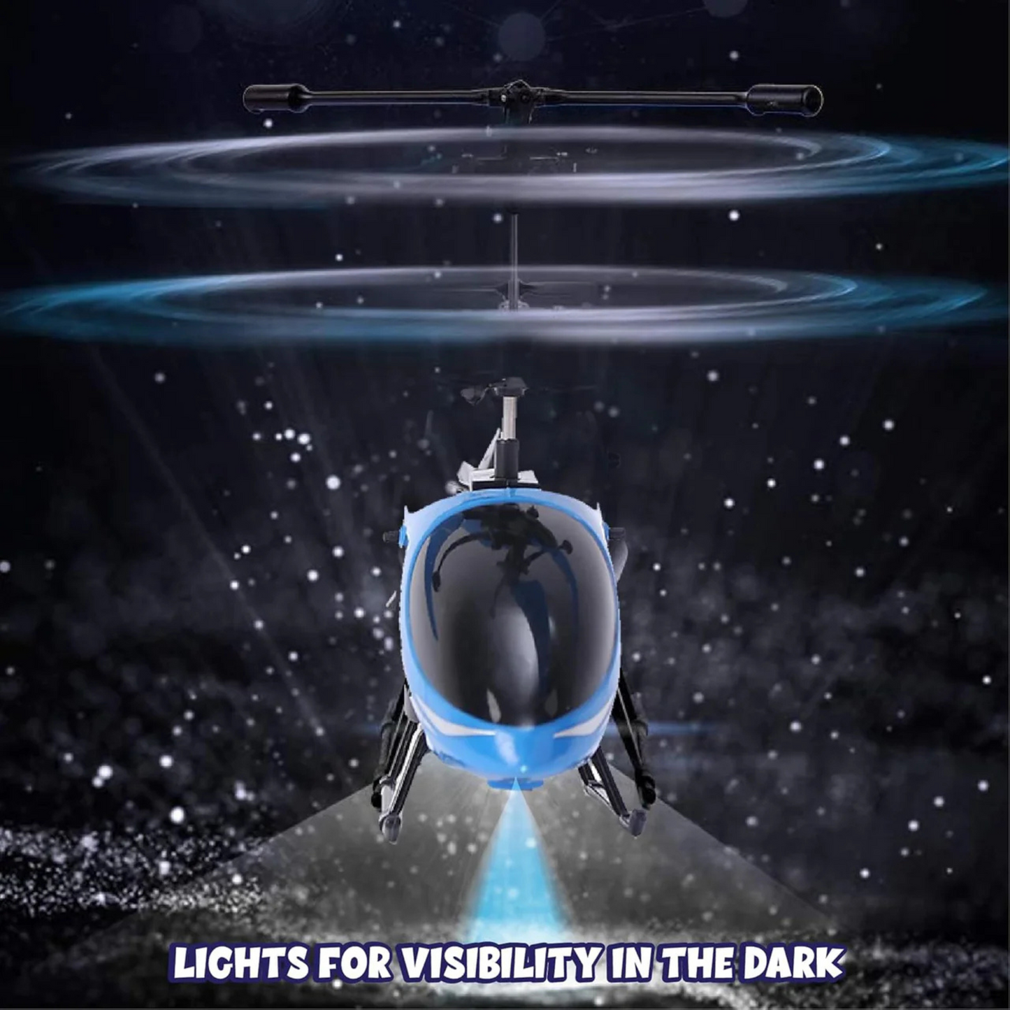 Rechargeable Flying Helicopter Toy with Hand Sensor, Remote Control & LED Lights