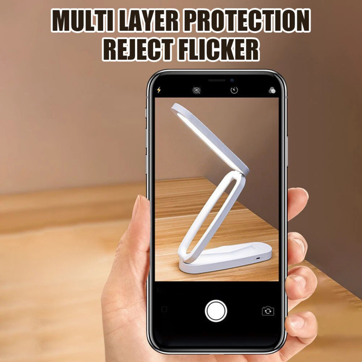 Rechargeable LED Table Lamp with Touch Sensor – Foldable & Eye Protection Desk Light for Study, Office & Bedroom