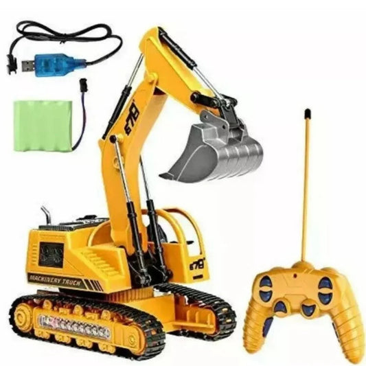 5-Channel Remote Control Excavator Truck Toy - Rechargeable