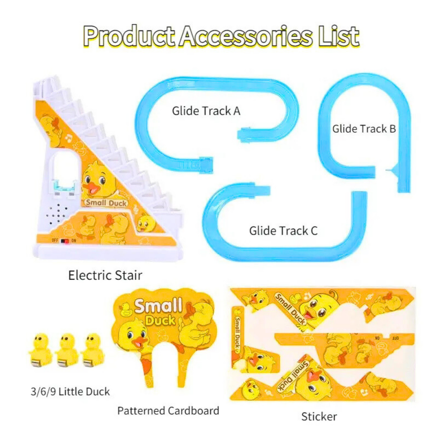 Small Duck Climbing Stairs Toy with Music & Lights