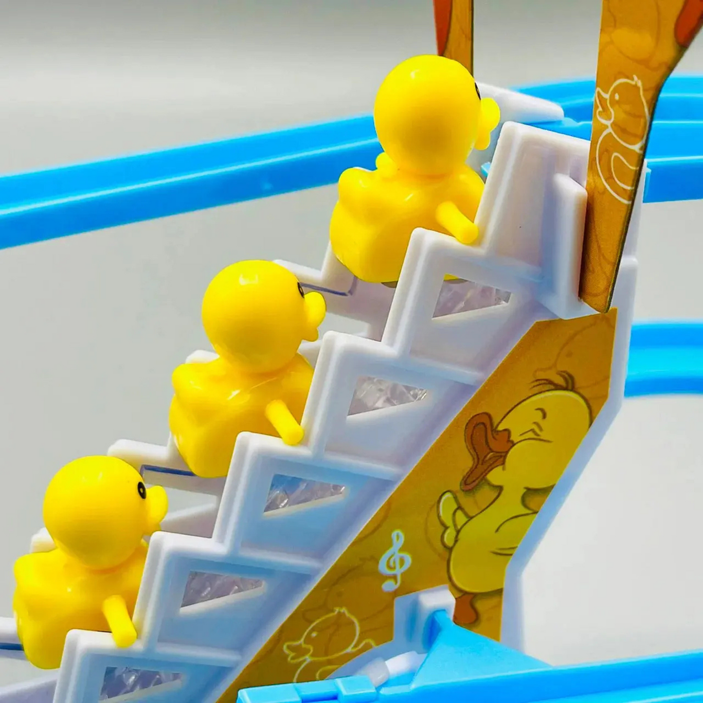 Small Duck Climbing Stairs Toy with Music & Lights