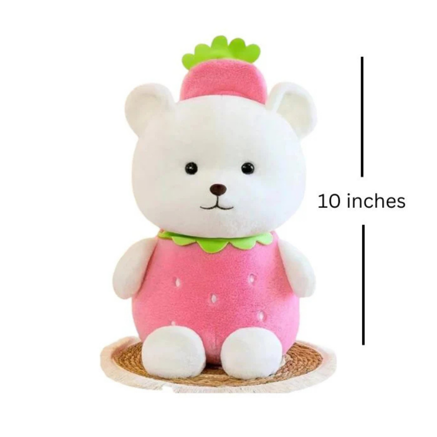 Strawberry Bear Soft Toy – Cute & Cuddly Plush Teddy for Kids