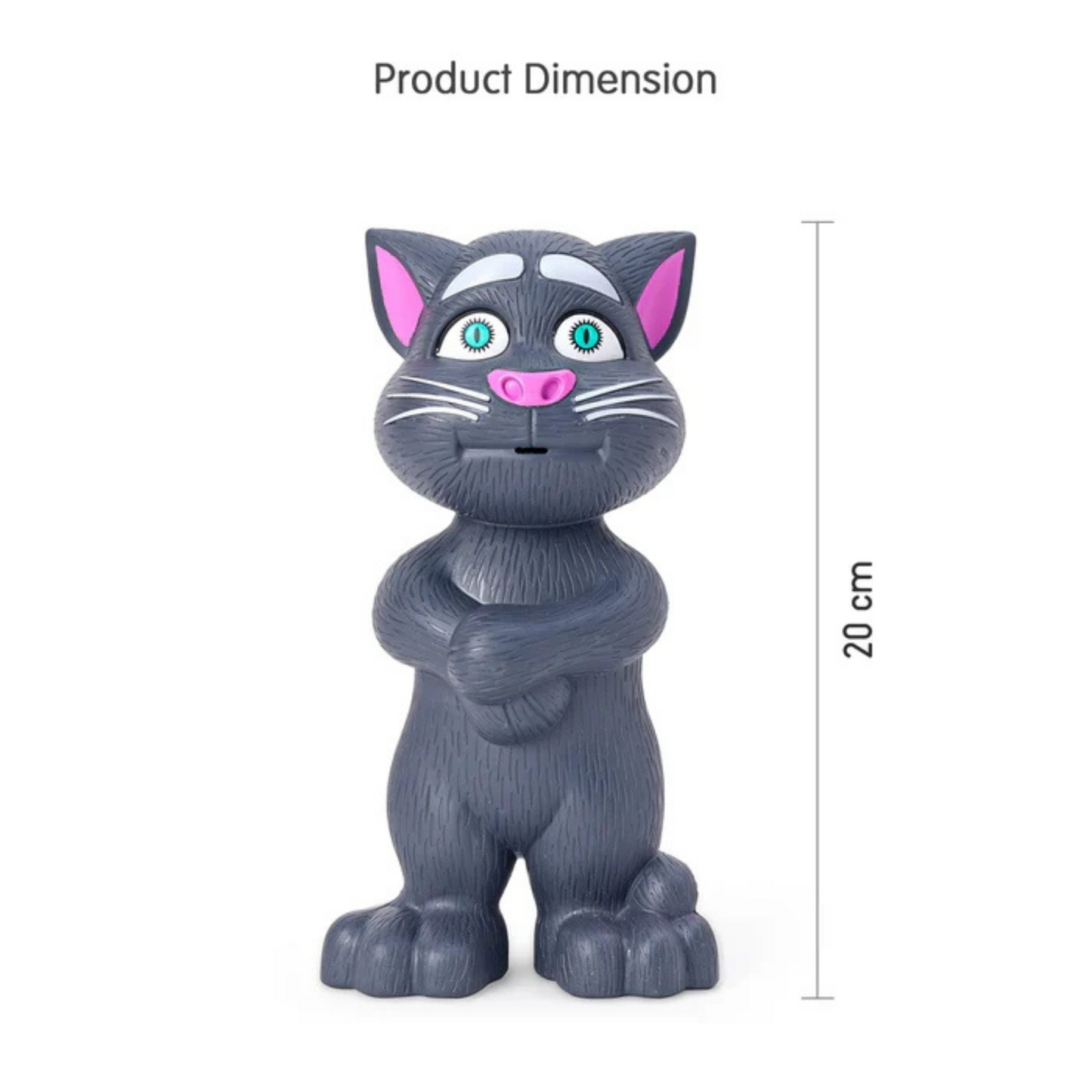 Talking Tom Toy with AI Touch Sensitive and Talk Back Voice