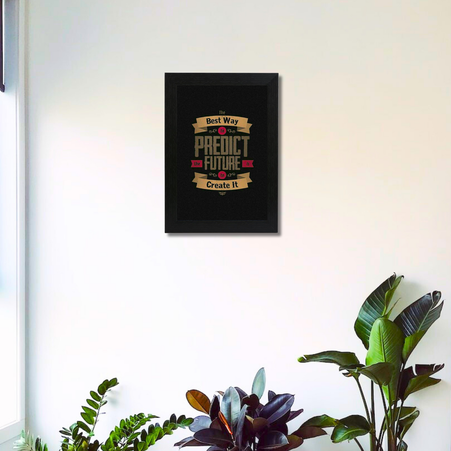 "The Best to Way to Predict the Future is To Create It " 8X12 Inches Matte Finish Inspirational Quote Photo Frame
