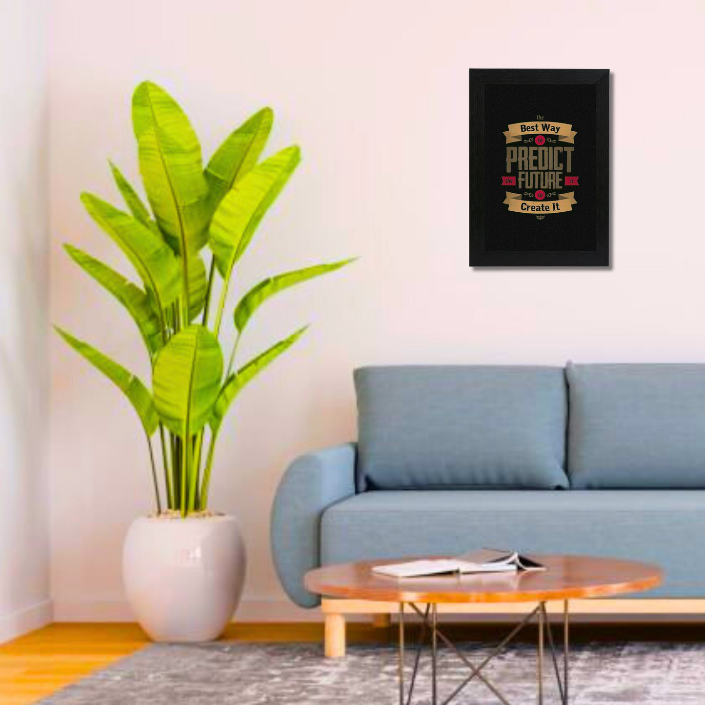 "The Best to Way to Predict the Future is To Create It " 8X12 Inches Matte Finish Inspirational Quote Photo Frame