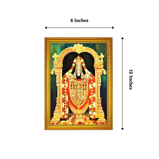 Sacred Serenity - Tirupathi Venkatachalapathy 8x12 Glassy Finish Photo Frame