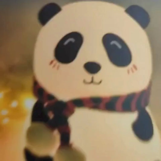 Cute Panda Tap Control and Rechargeable Silicone Night Lamp