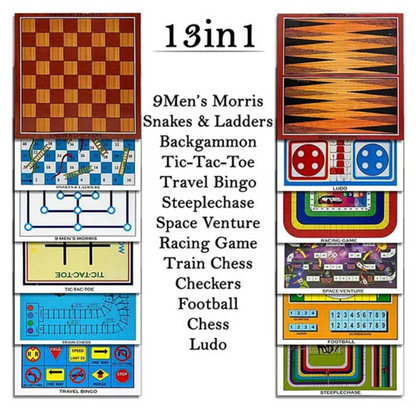 13 in 1 Family Board Game Set