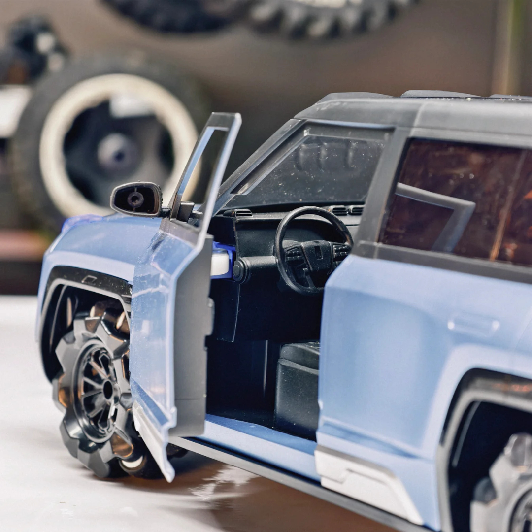 1:12 Scale Rechargeable RC Drift Car with EV Power Charging Station | Auto Parking, Remote Door Open, LED Lights & Music | Premium Remote Control Toy Car for Kids 3+ Years