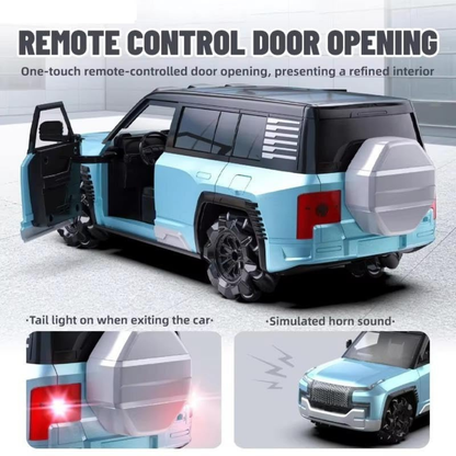 1:12 Scale Rechargeable RC Drift Car with EV Power Charging Station | Auto Parking, Remote Door Open, LED Lights & Music | Premium Remote Control Toy Car for Kids 3+ Years