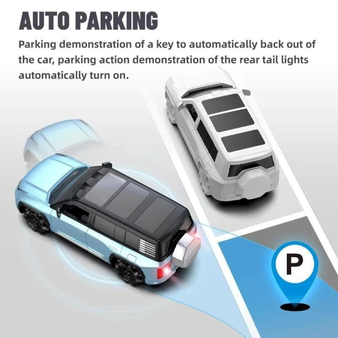 1:12 Scale Rechargeable RC Drift Car with EV Power Charging Station | Auto Parking, Remote Door Open, LED Lights & Music | Premium Remote Control Toy Car for Kids 3+ Years