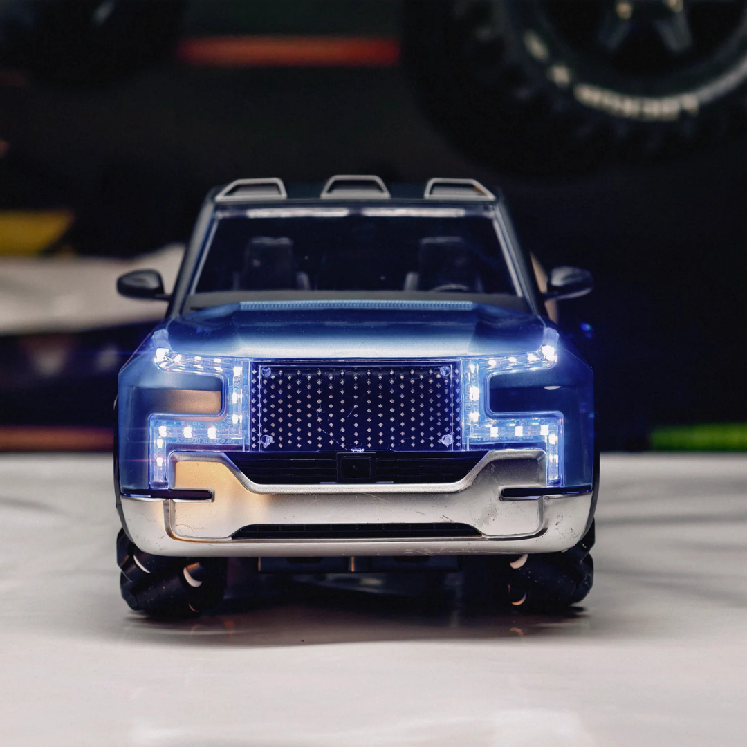 1:12 Scale Rechargeable RC Drift Car with EV Power Charging Station | Auto Parking, Remote Door Open, LED Lights & Music | Premium Remote Control Toy Car for Kids 3+ Years