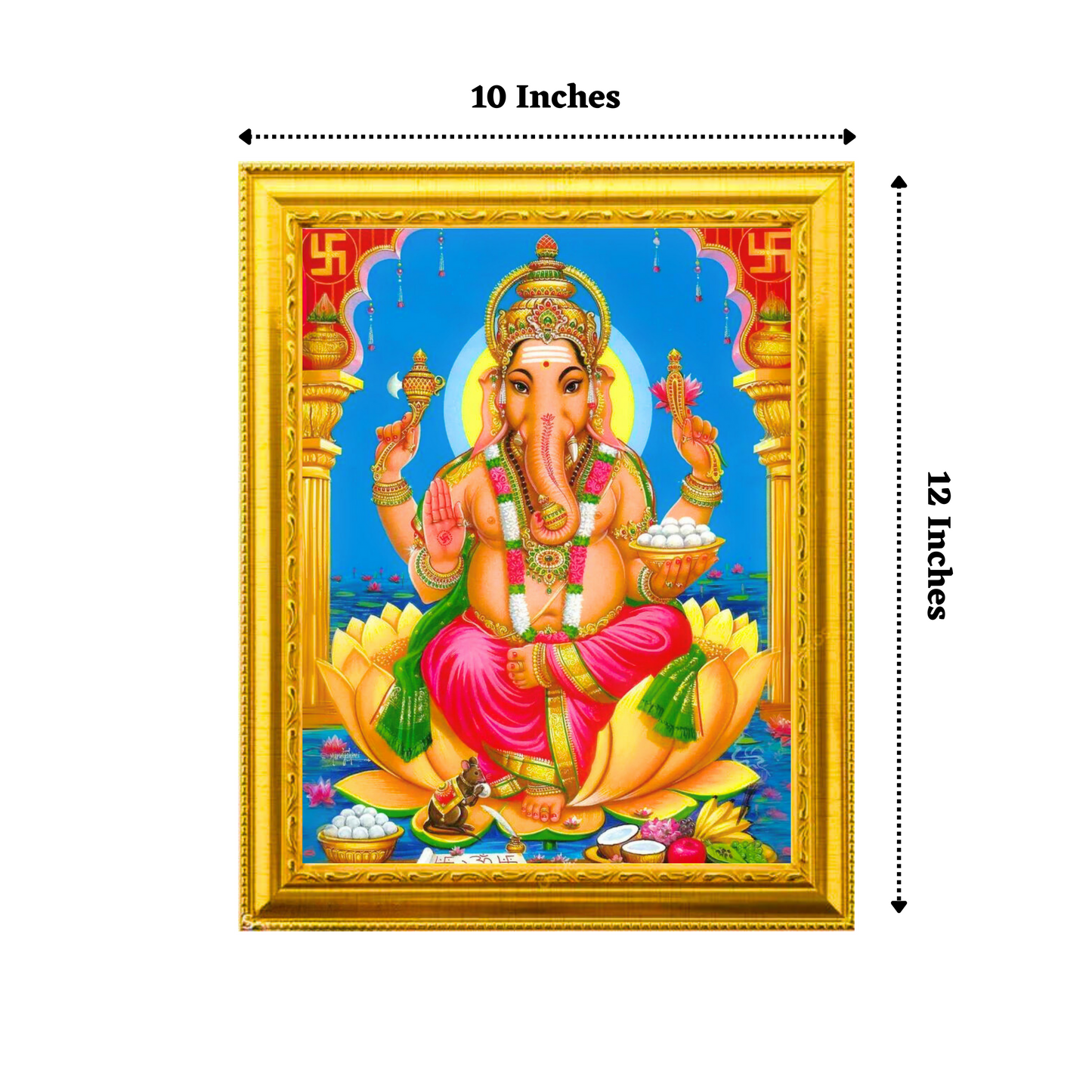 Ganesha 10x12 Inches Glassy Finish Photo Frame