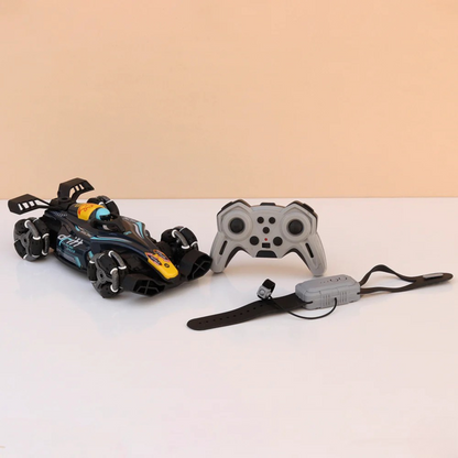 2-in-1 Gesture & Remote Control Drift Racing Car – 360° Spins, Lights, Music & Spray Effect for Kids
