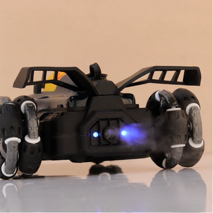 2-in-1 Gesture & Remote Control Drift Racing Car – 360° Spins, Lights, Music & Spray Effect for Kids