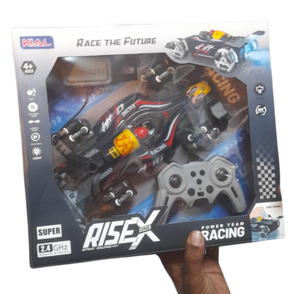 2-in-1 Gesture & Remote Control Drift Racing Car – 360° Spins, Lights, Music & Spray Effect for Kids