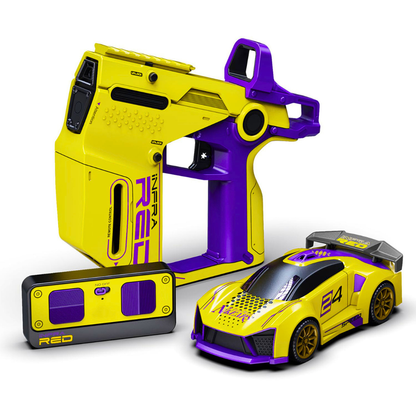 2 Player Infrared Battle RC Car Toy with Dual Remote Gun | Shoot & Knock-Down Racing Game with Lights, Sound & Rechargeable Car for Kids 3+