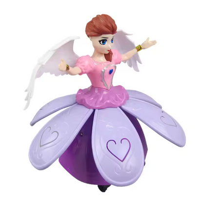 360° Spinning Musical Dancing Angel Princess Doll with LED Lights