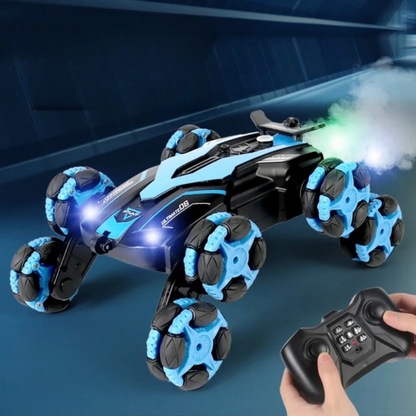 8WD RC Stunt Car with Spray, Lights & Music | 2.4GHz Remote Control 360° Rotation Toy Vehicle for Kids 3+ Years