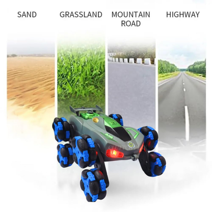 8WD RC Stunt Car with Spray, Lights & Music | 2.4GHz Remote Control 360° Rotation Toy Vehicle for Kids 3+ Years