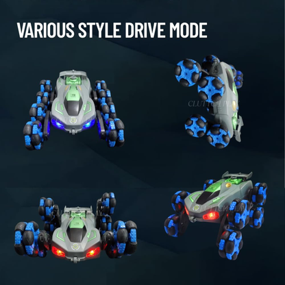 8WD RC Stunt Car with Spray, Lights & Music | 2.4GHz Remote Control 360° Rotation Toy Vehicle for Kids 3+ Years