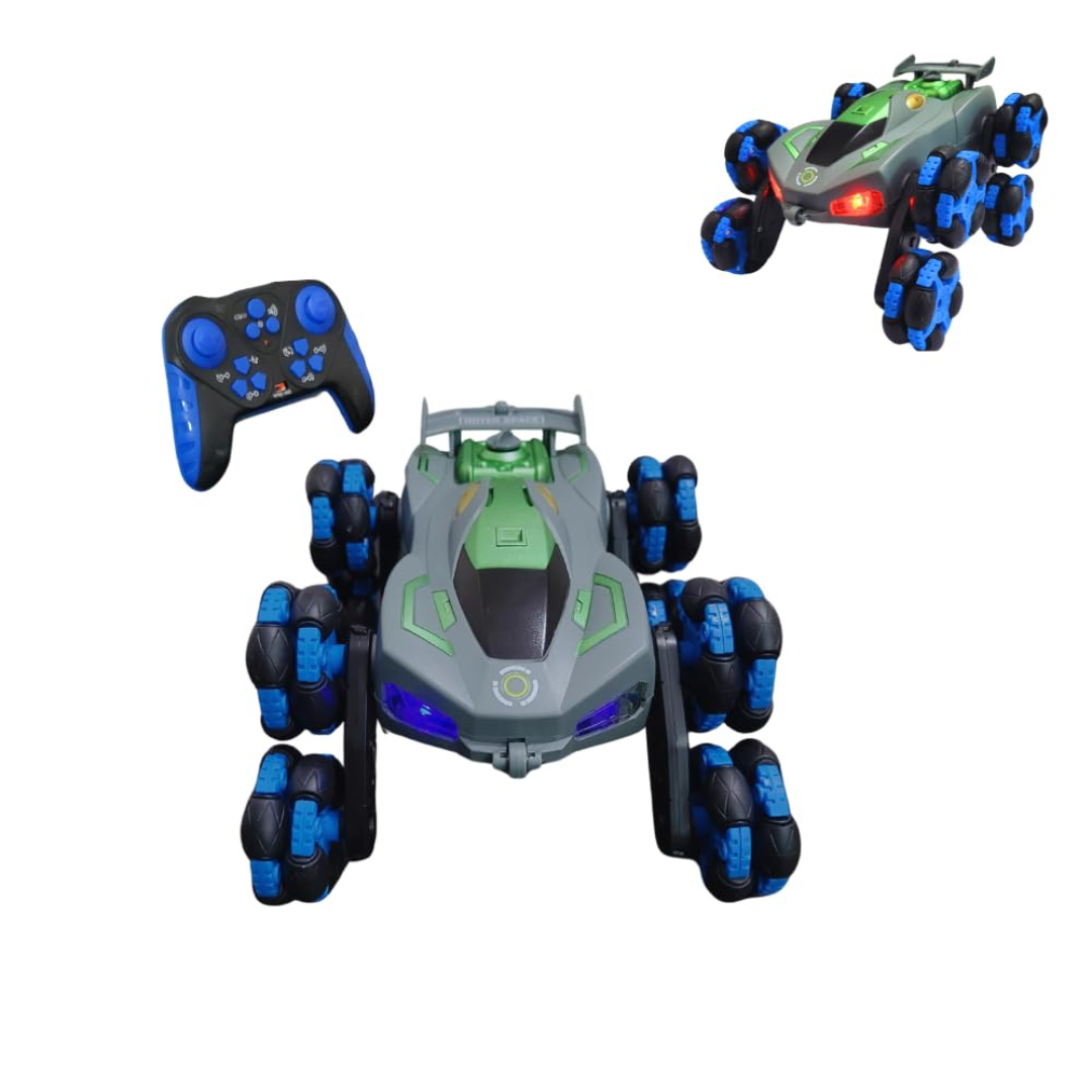 8WD RC Stunt Car with Spray, Lights & Music | 2.4GHz Remote Control 360° Rotation Toy Vehicle for Kids 3+ Years