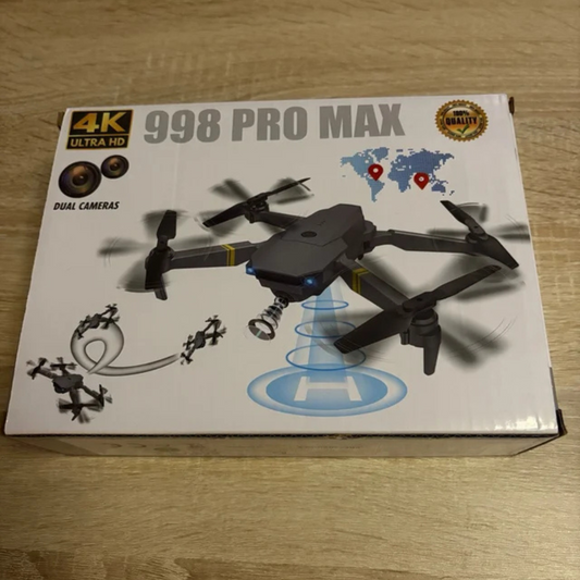 998 PRO MAX 4K Dual Camera Drone – Foldable WiFi RC Quadcopter with Altitude Hold & Headless Mode