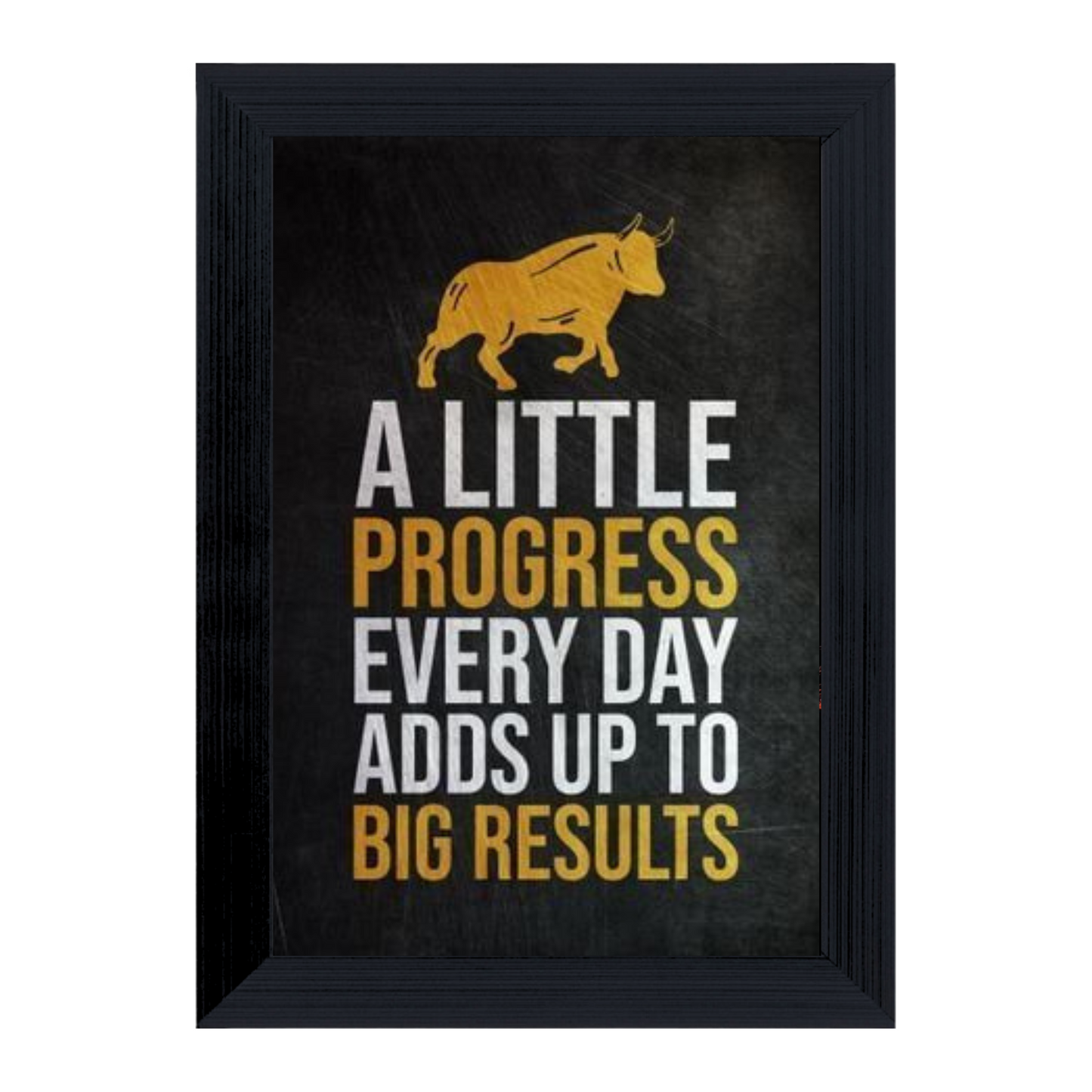 "A Little Progress Everyday Adds Up To Big Results" 4x6 Inches Matte Finish Inspirational Quote Table Top Photo Frame