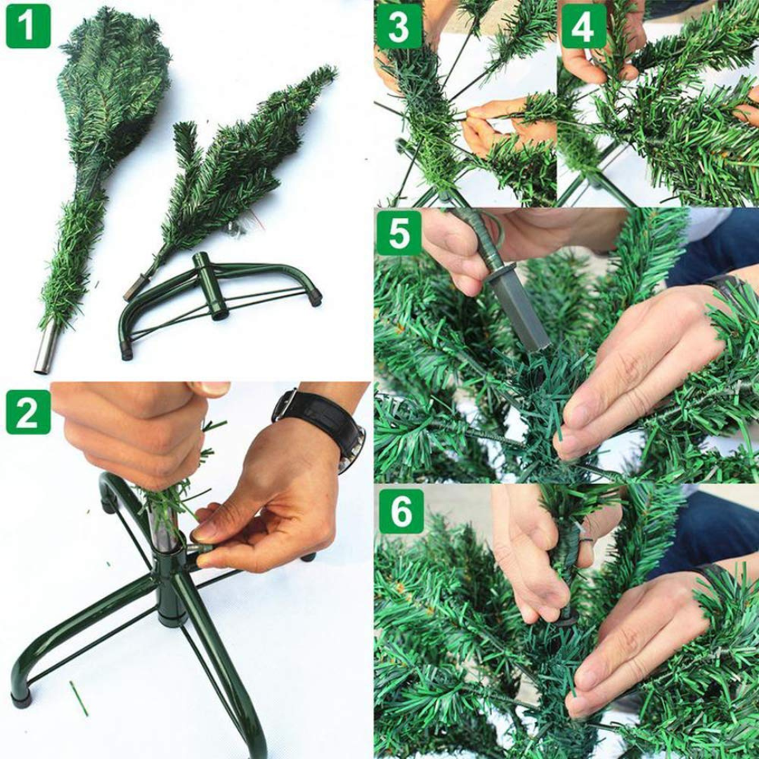 Artificial Christmas Tree with Metal Stand (5 Feet) – Dense PVC Branches, Easy Assembly, Festive Home Decoration for Christmas & New Year