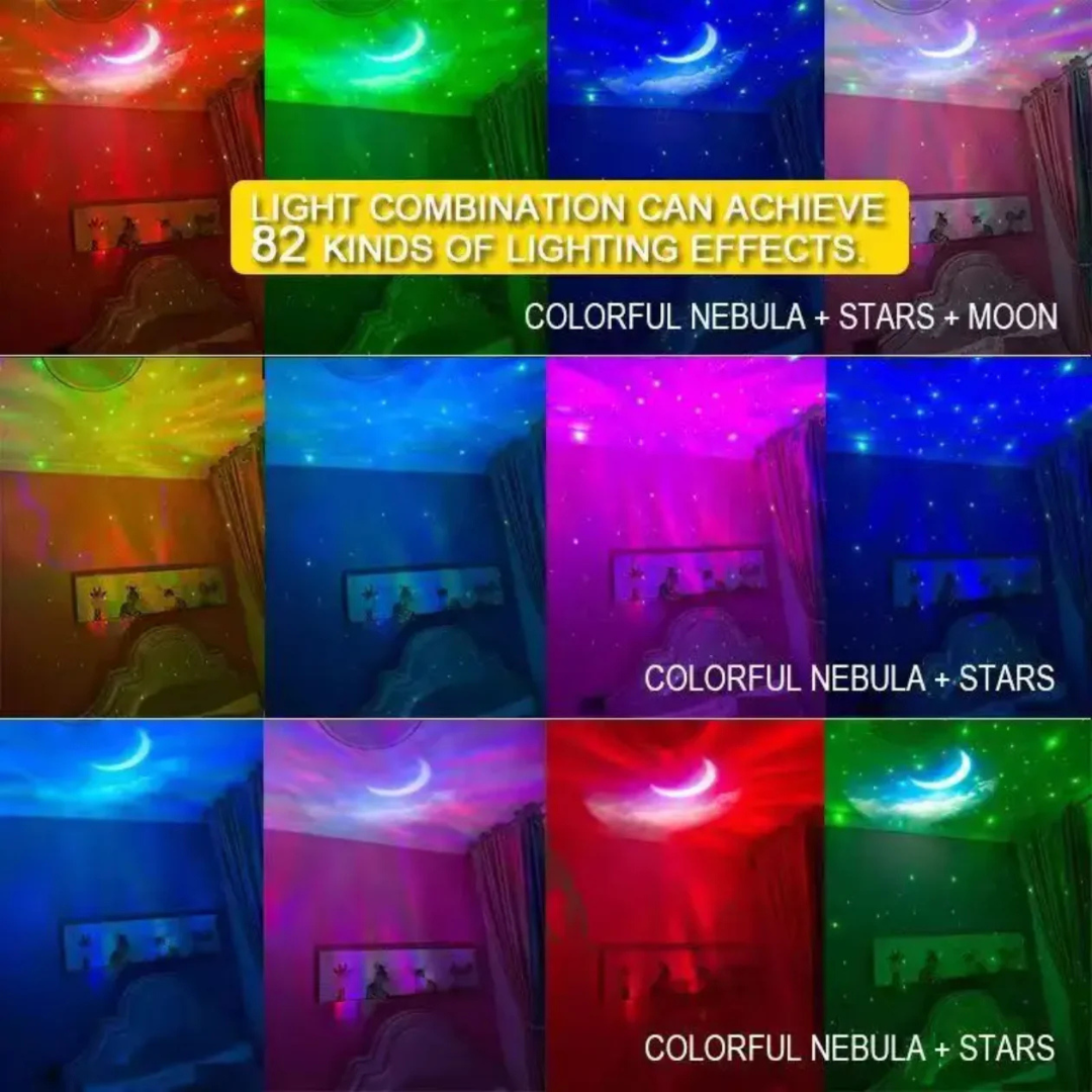 Astronaut Galaxy Projector Light – 360° Rotating Star Night Lamp with Remote Control & Nebula Effects